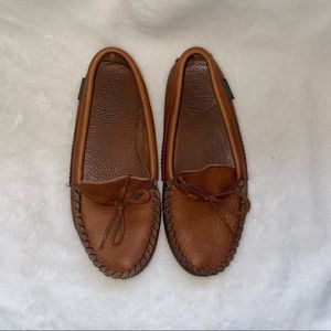 Footskins Womens 6 Brown Cowhide Softsole Moccasins   Flats